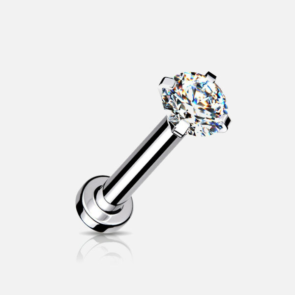 Piercing Labret Orecchio Incastonato Blu