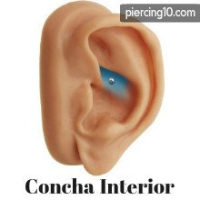 piercing concha interior