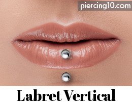 piercing labret vertical