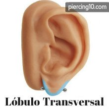 piercing lobulo transversal