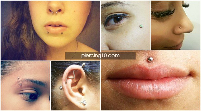 tipos de piercings faciales